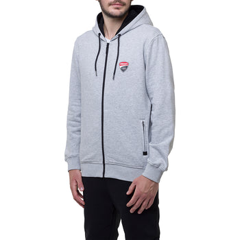 Felpa con cappuccio full-zip grigia Ducati Corse Arthur, Abbigliamento Sport, SKU a721000108, Immagine 0